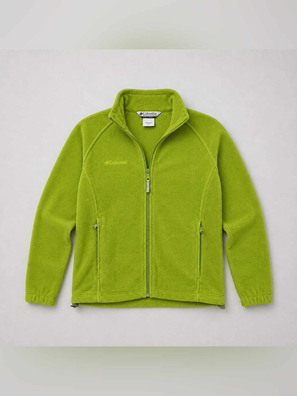 Columbia Lime Green Full-Zip Fleece Jacket